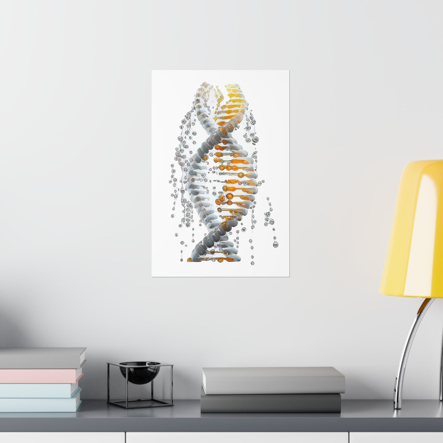 Digital Drip DNA Double Helix - Premium Matte Print