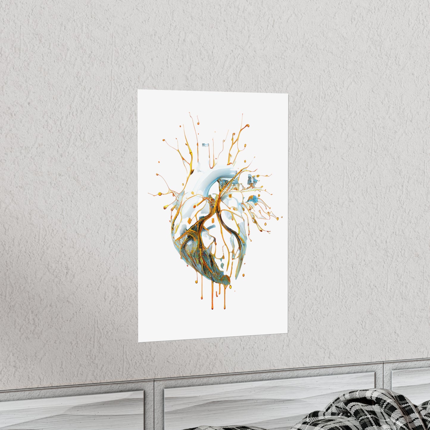 Digital Drip Heart - Premium Matte Print