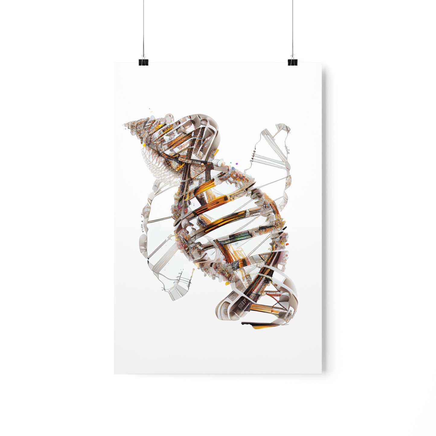 Engineering Plans DNA Double Helix - Premium Matte Print