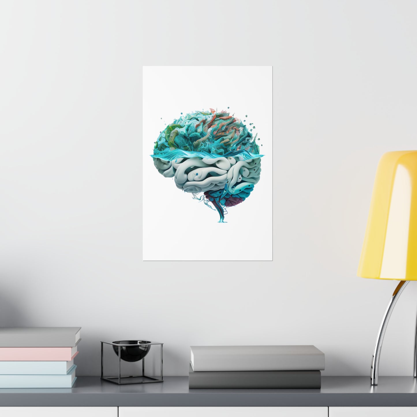 Aquatic Elements Brain - Premium Matte Print