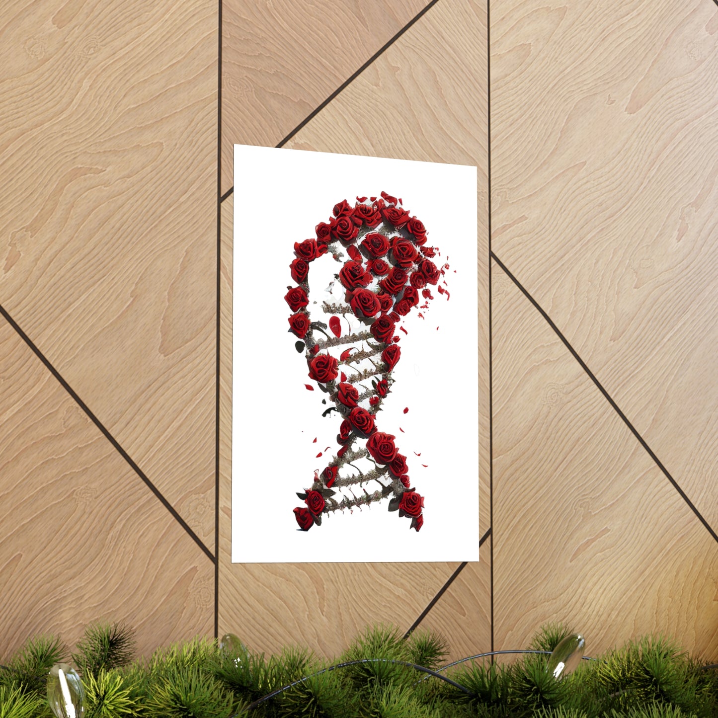 Rose DNA Double Helix - Premium Matte Print