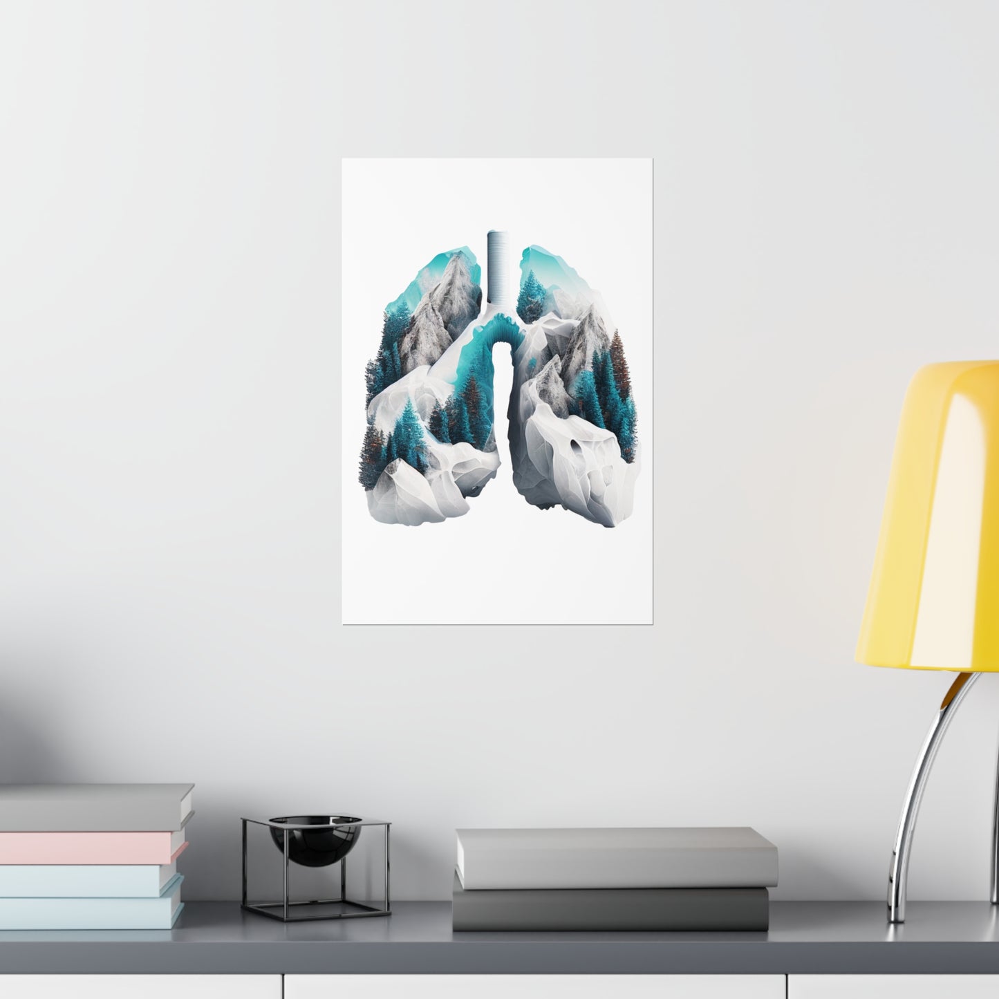 Snow Capped Mountains Lungs - Premium Matte Print