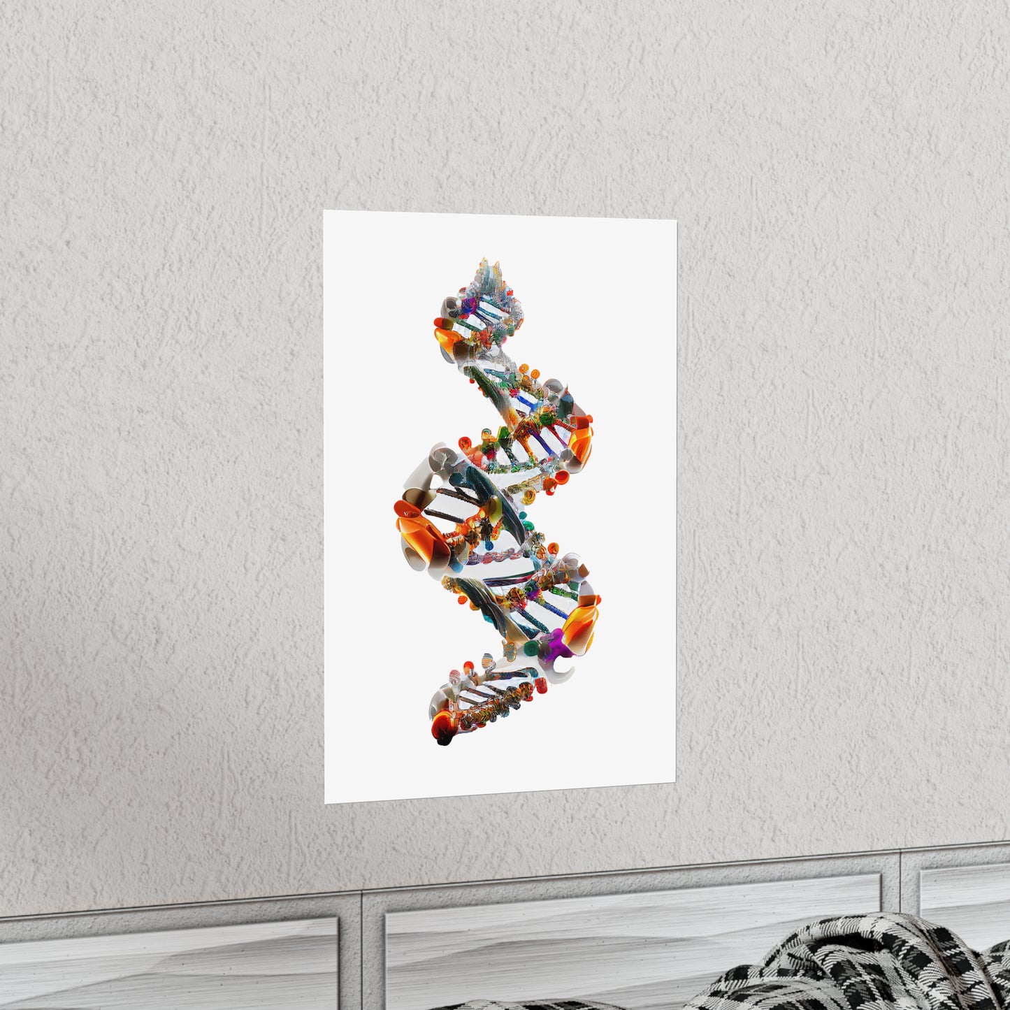 Quantum DNA Double Helix - Premium Matte Print