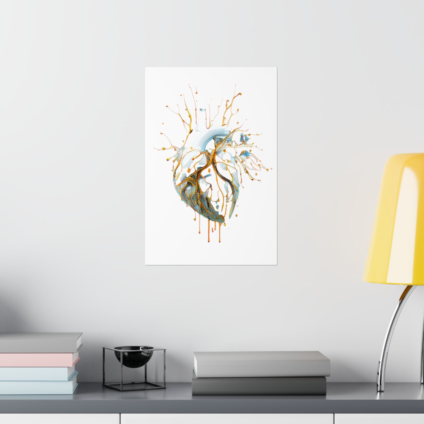 Digital Drip Heart - Premium Matte Print