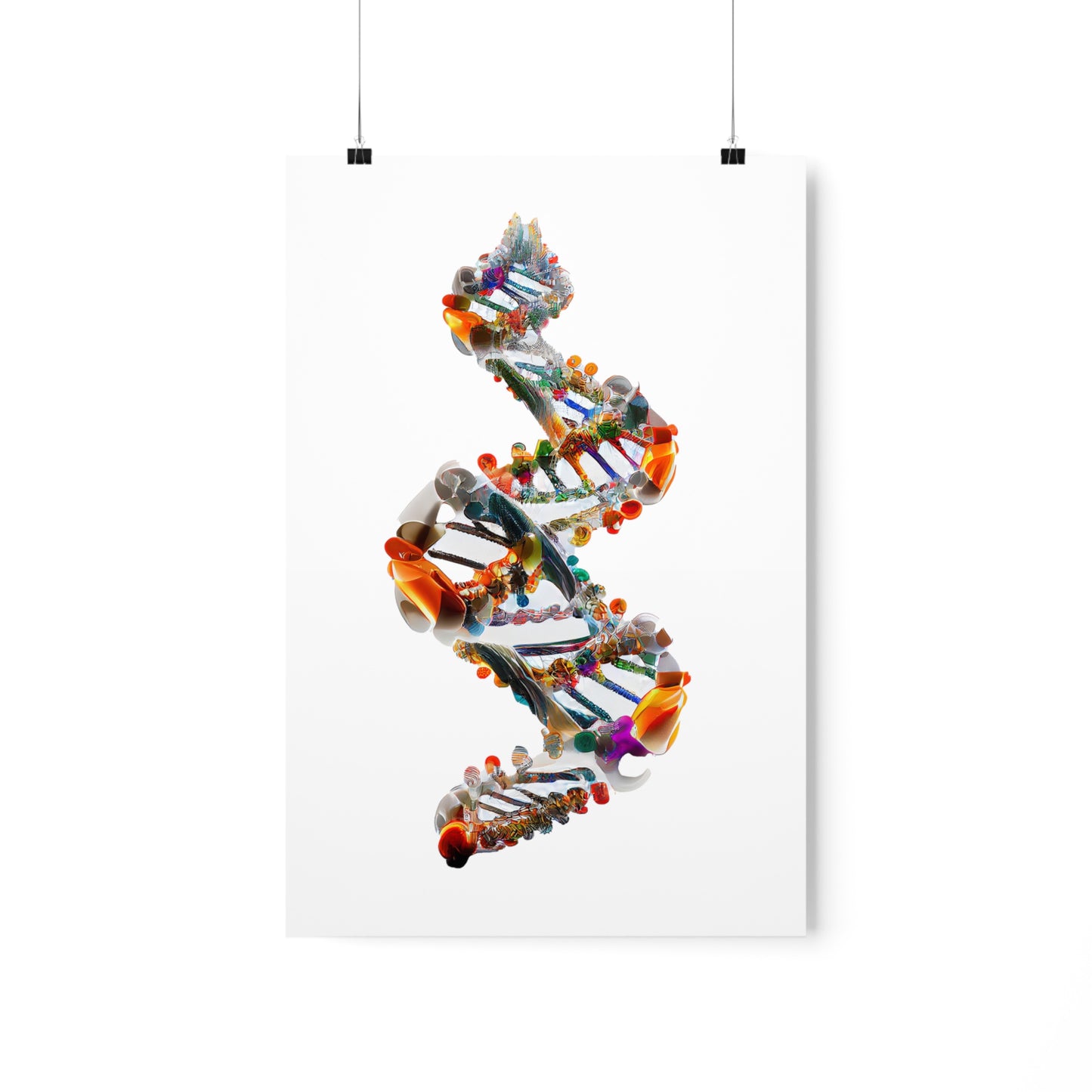 Quantum DNA Double Helix - Premium Matte Print
