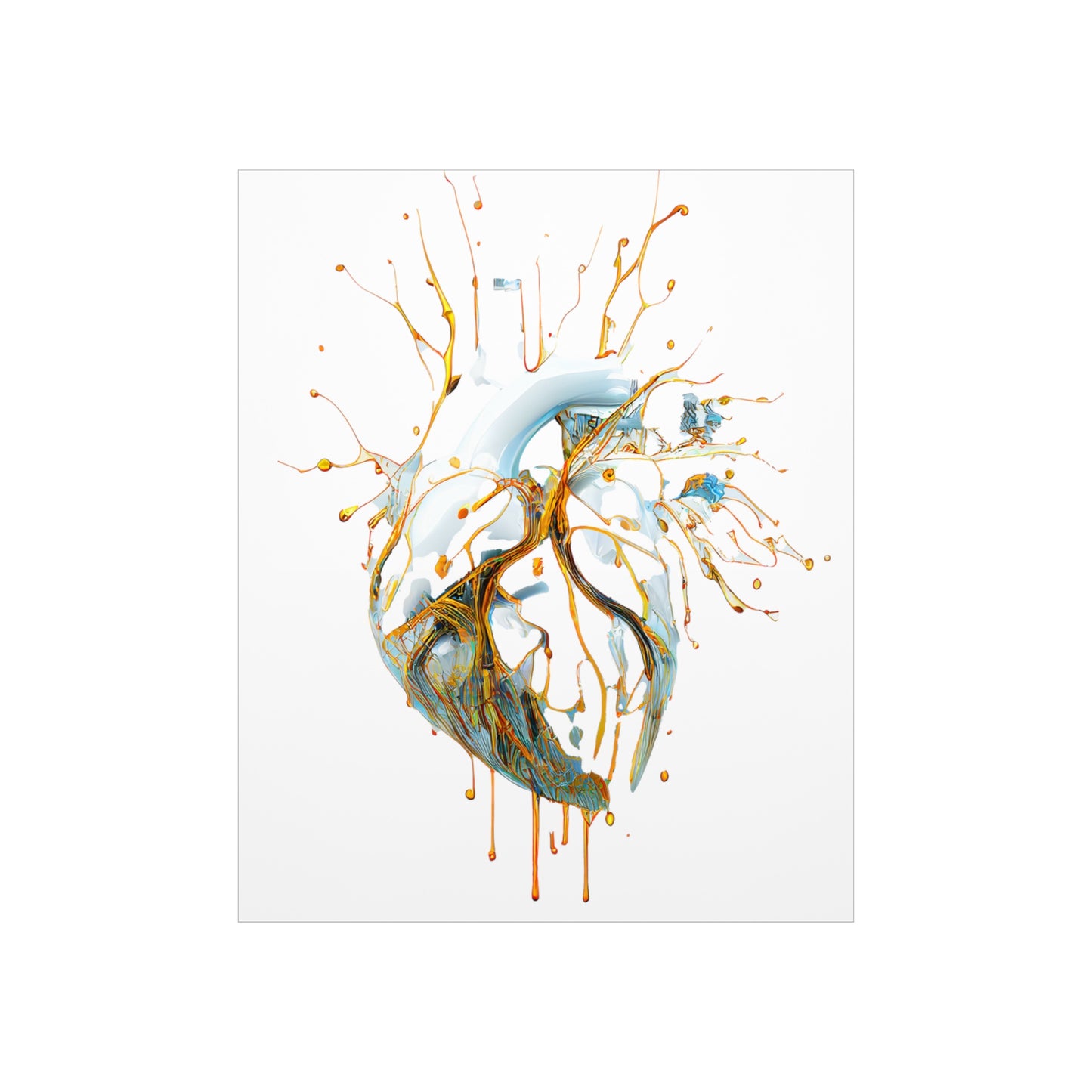 Digital Drip Heart - Premium Matte Print