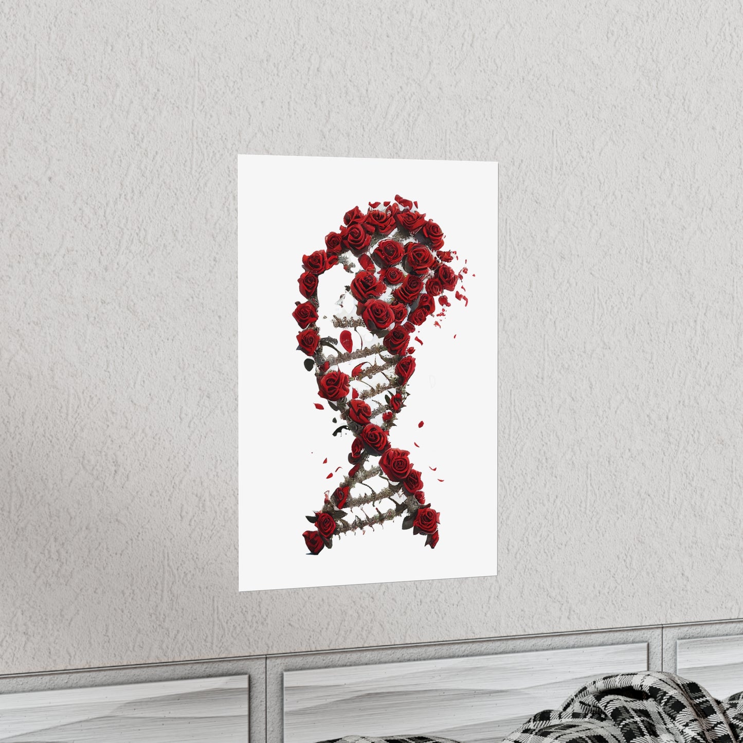 Rose DNA Double Helix - Premium Matte Print