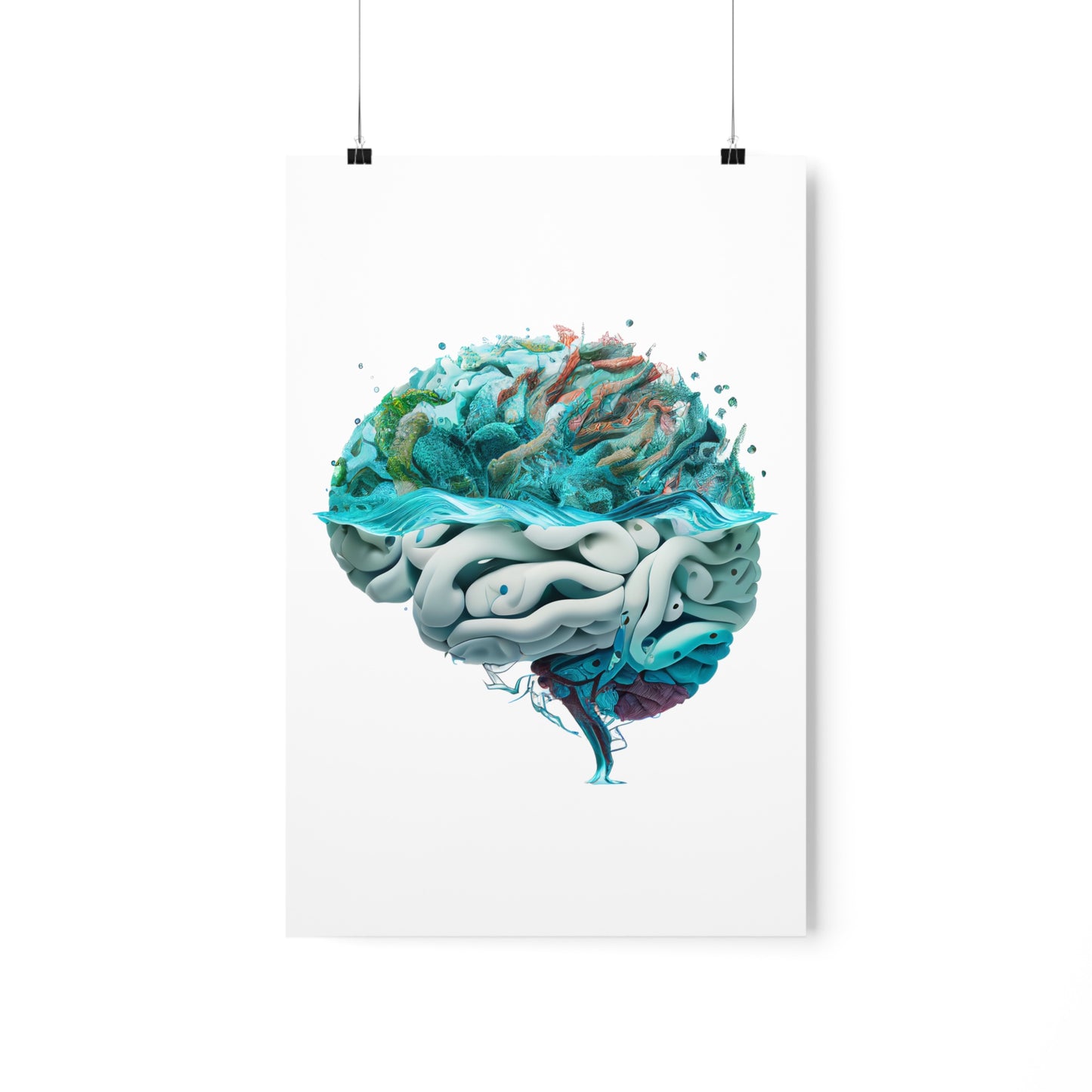 Aquatic Elements Brain - Premium Matte Print