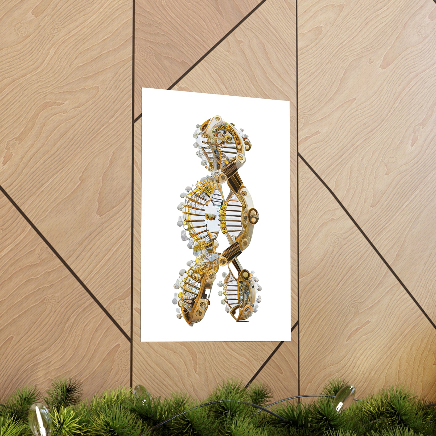 Bio Mechanical DNA Double Helix - Premium Matte Print
