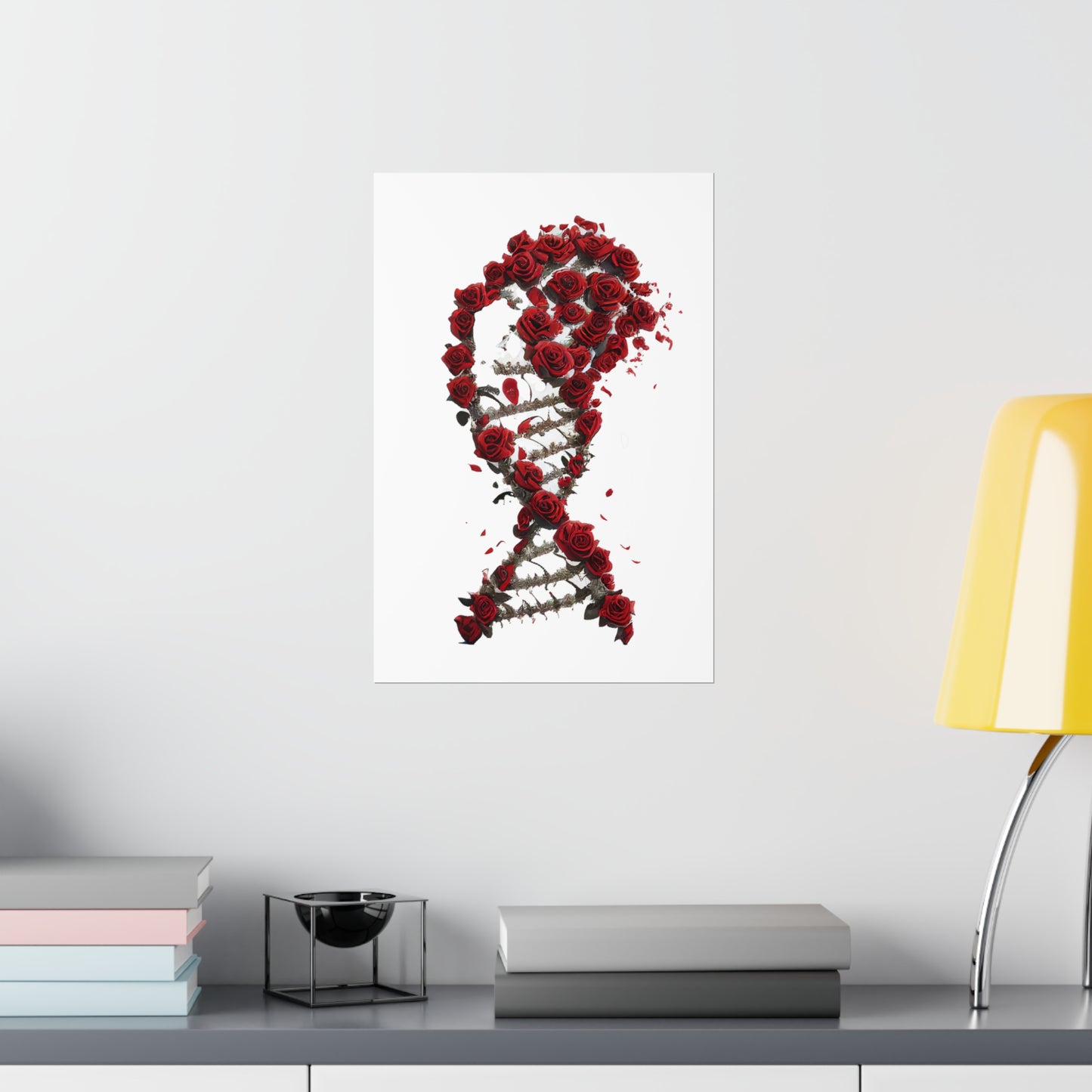 Rose DNA Double Helix - Premium Matte Print