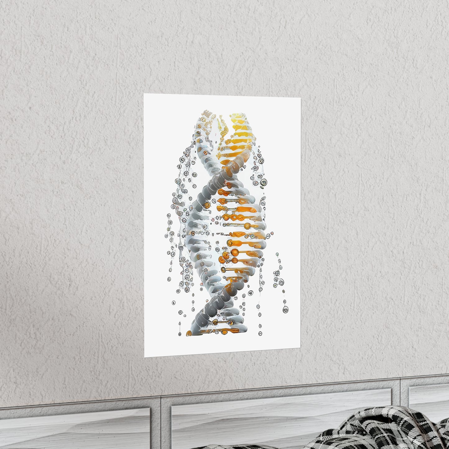 Digital Drip DNA Double Helix - Premium Matte Print