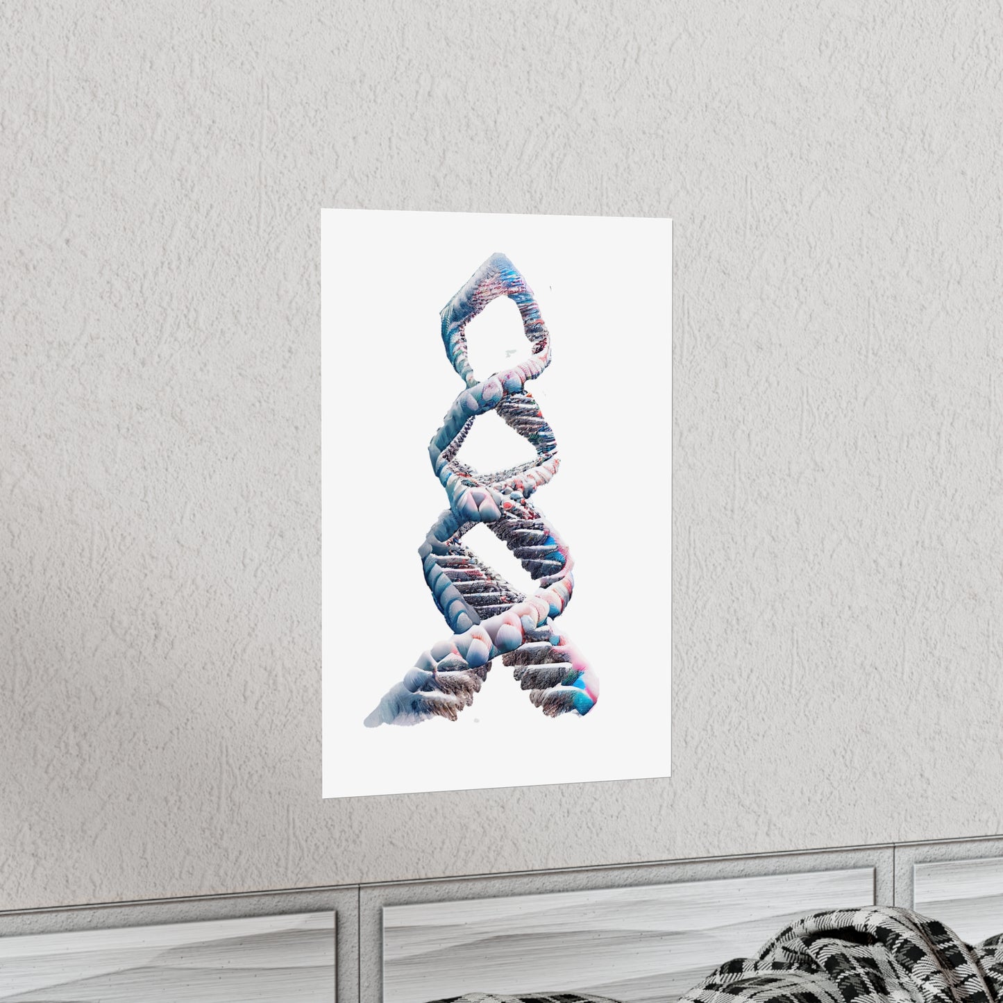 Snow Capped Mountains DNA Double Helix - Premium Matte Print