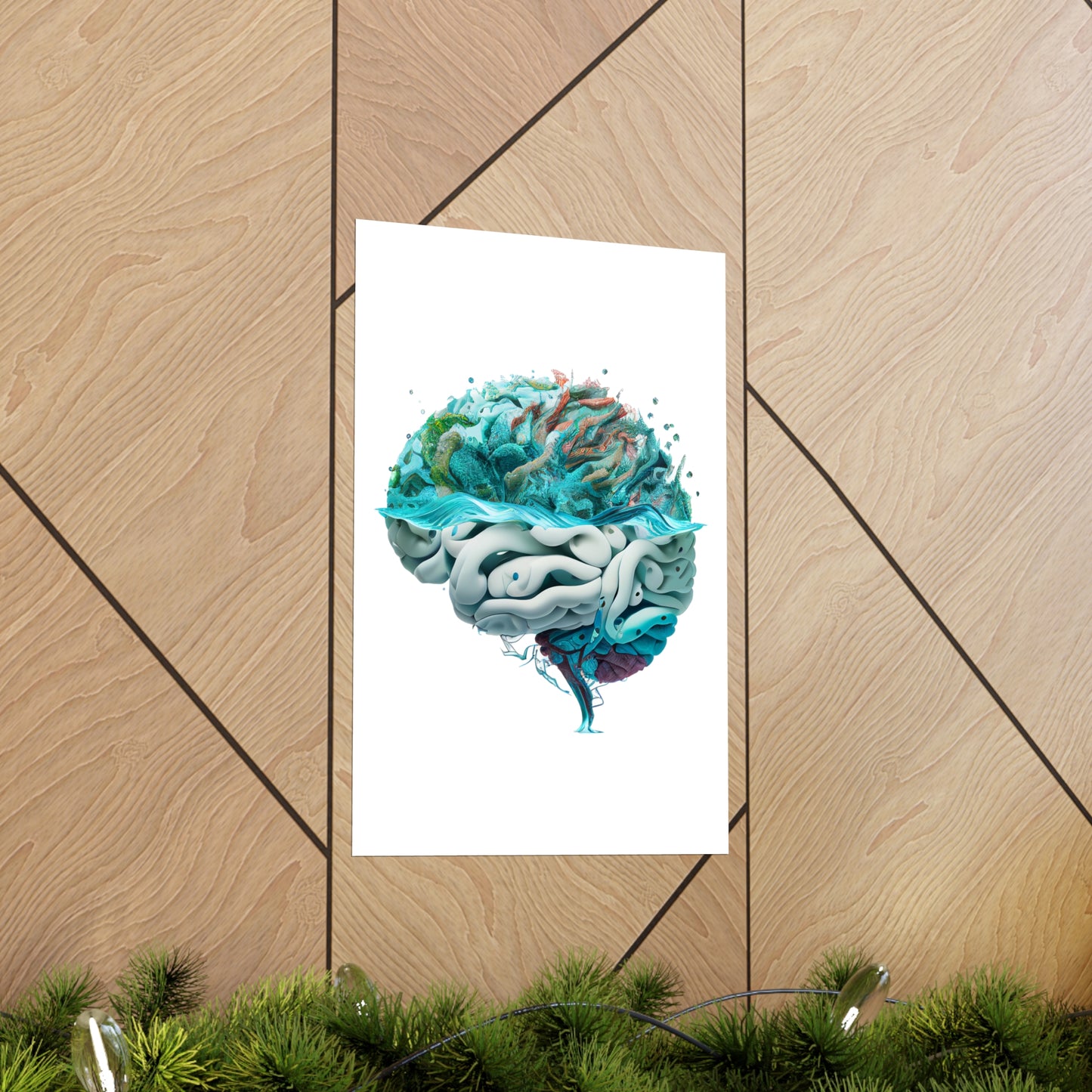 Aquatic Elements Brain - Premium Matte Print