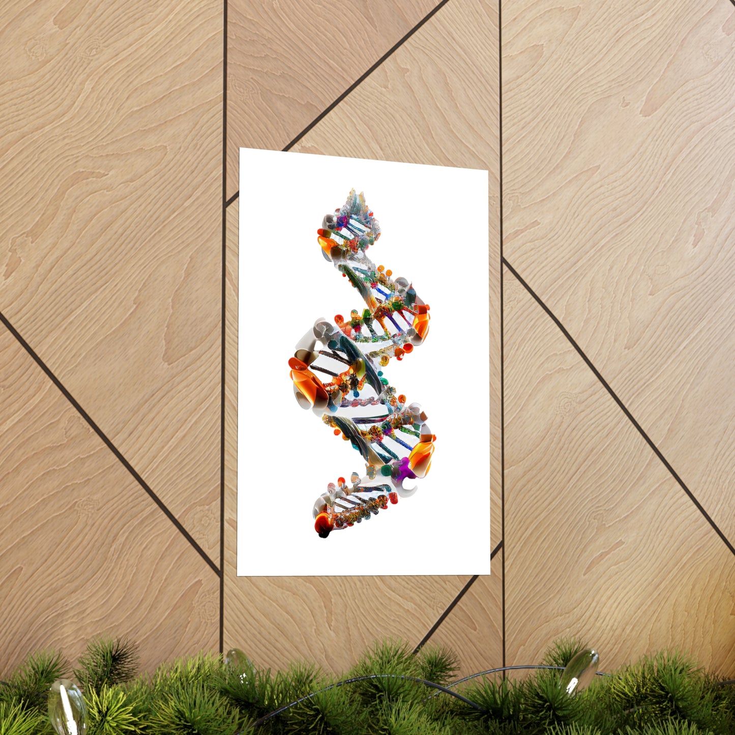 Quantum DNA Double Helix - Premium Matte Print