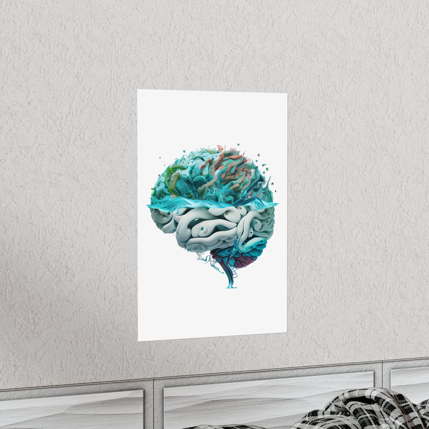 Aquatic Elements Brain - Premium Matte Print