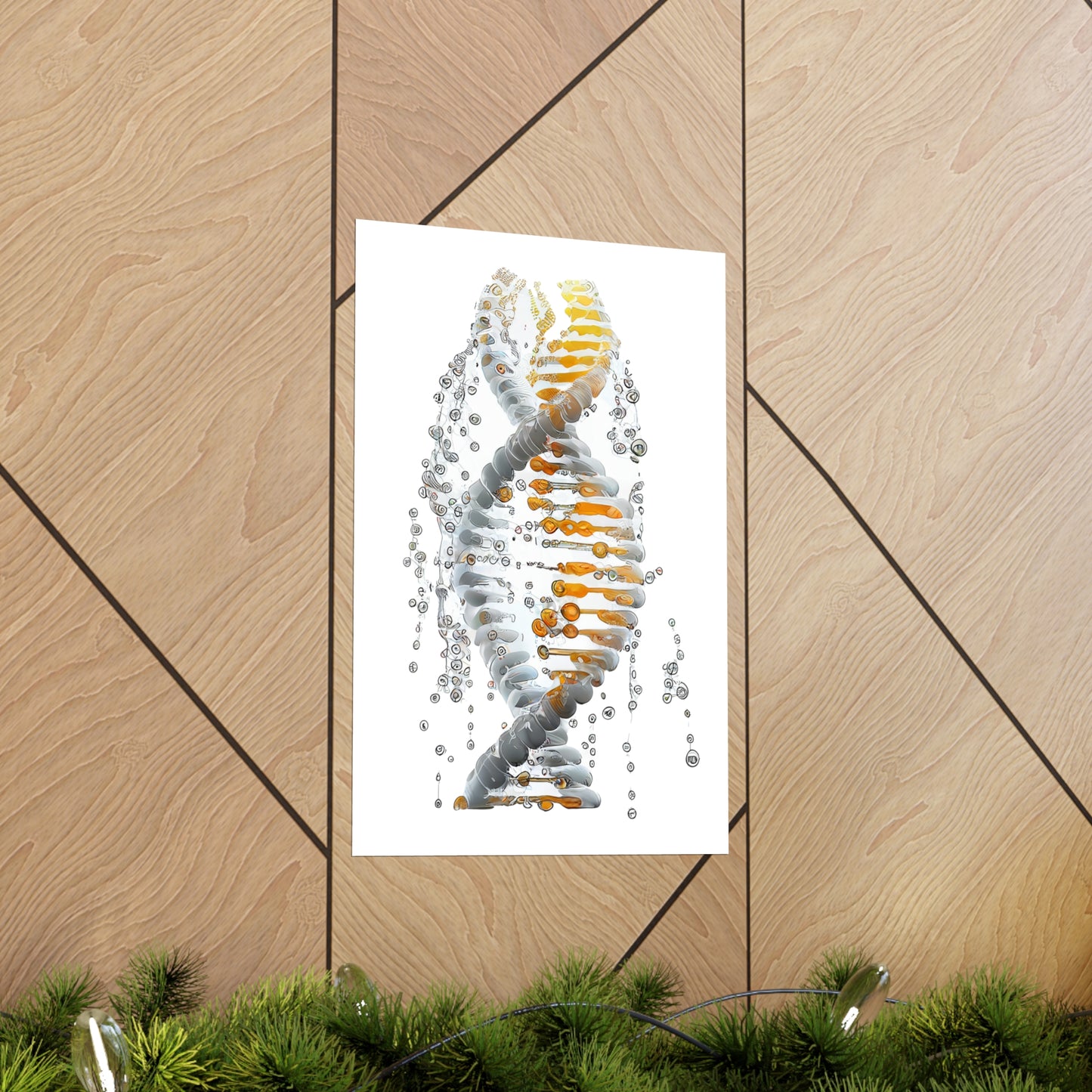 Digital Drip DNA Double Helix - Premium Matte Print