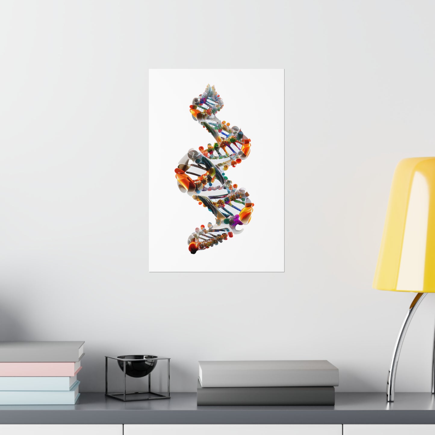Quantum DNA Double Helix - Premium Matte Print
