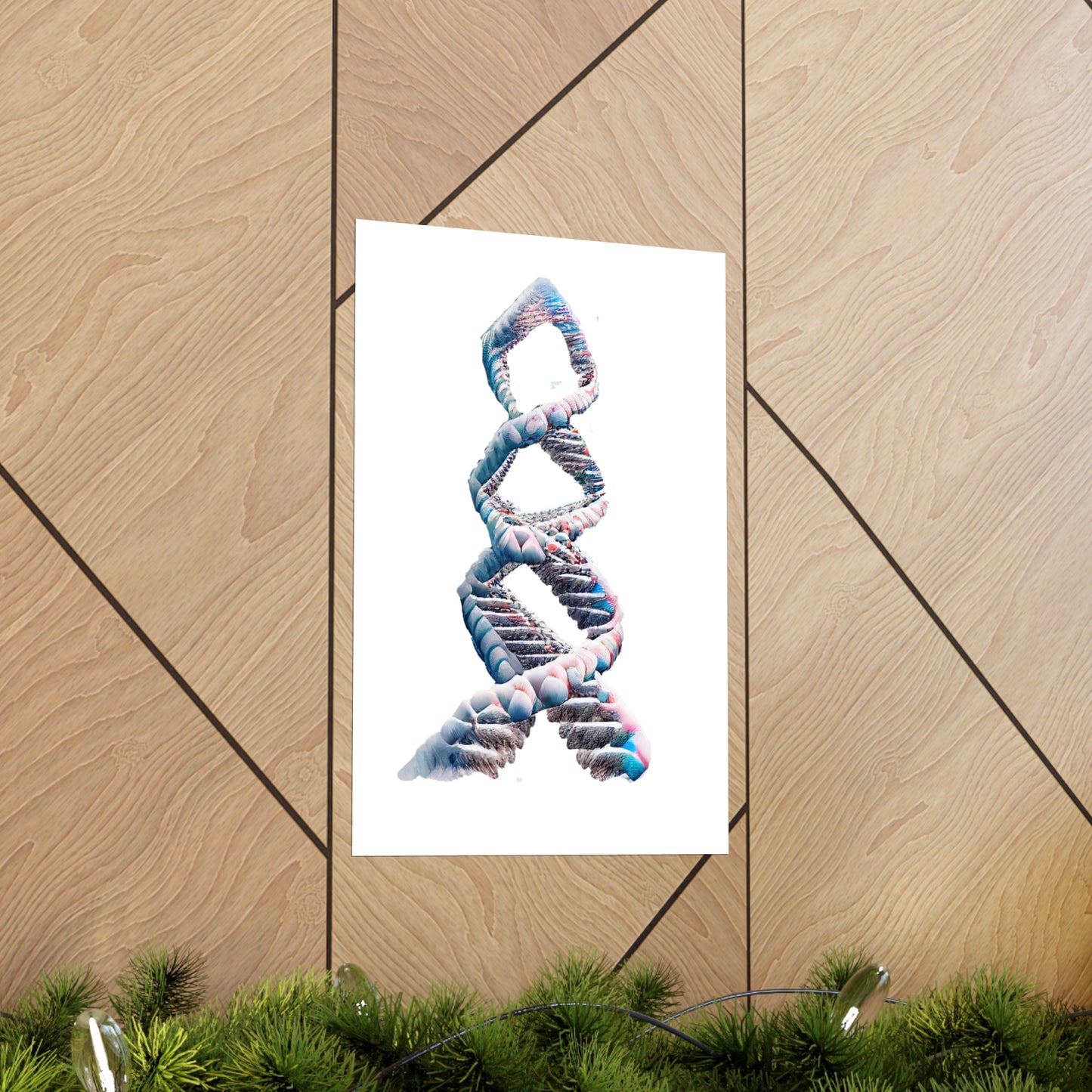 Snow Capped Mountains DNA Double Helix - Premium Matte Print