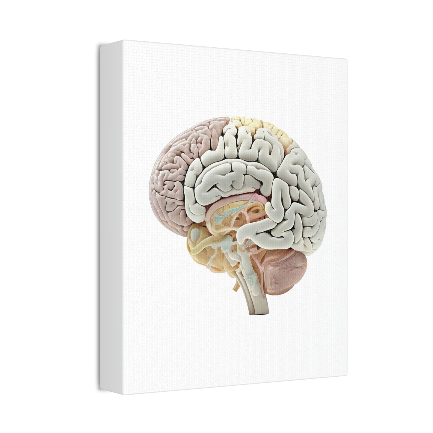 Engineering Plans Brain, ꓥVꓥ Generated - Polyester Canvas