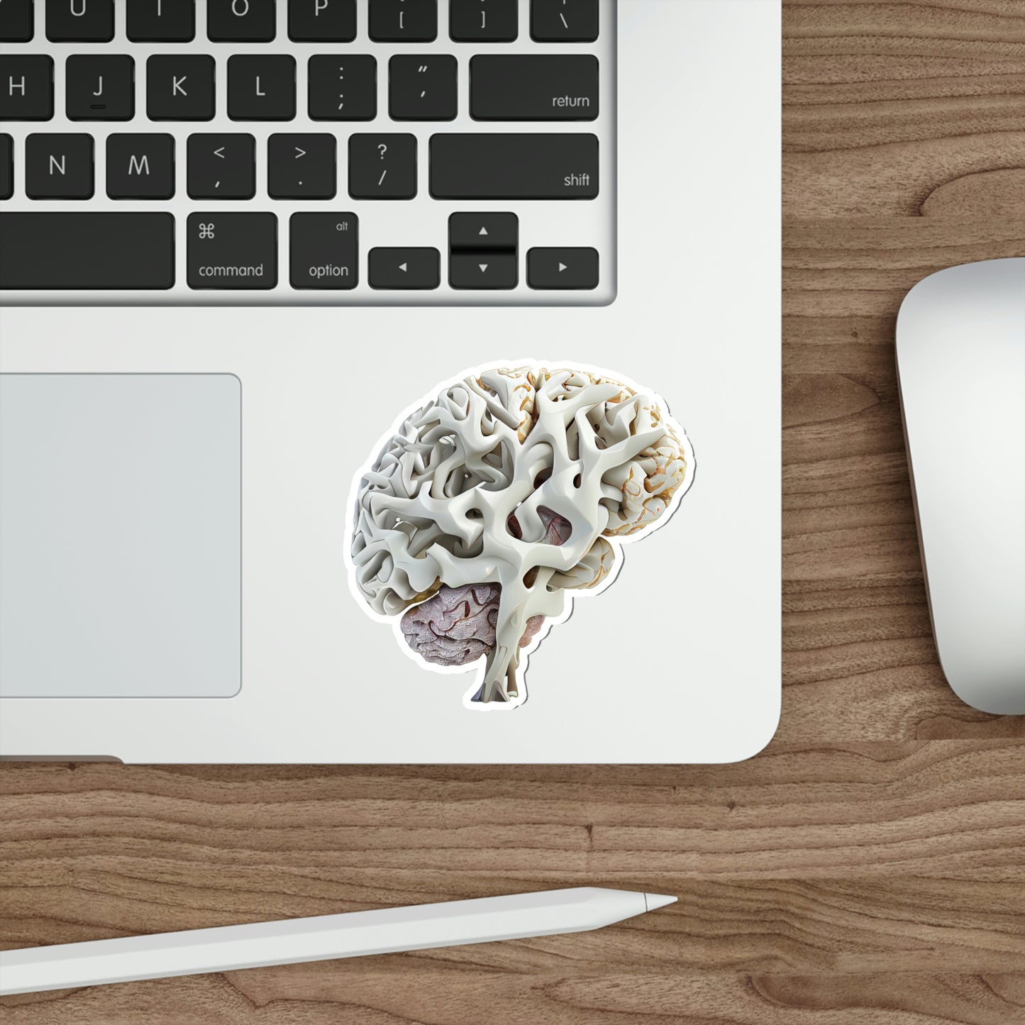 Alien Material Brain Die-Cut Sticker