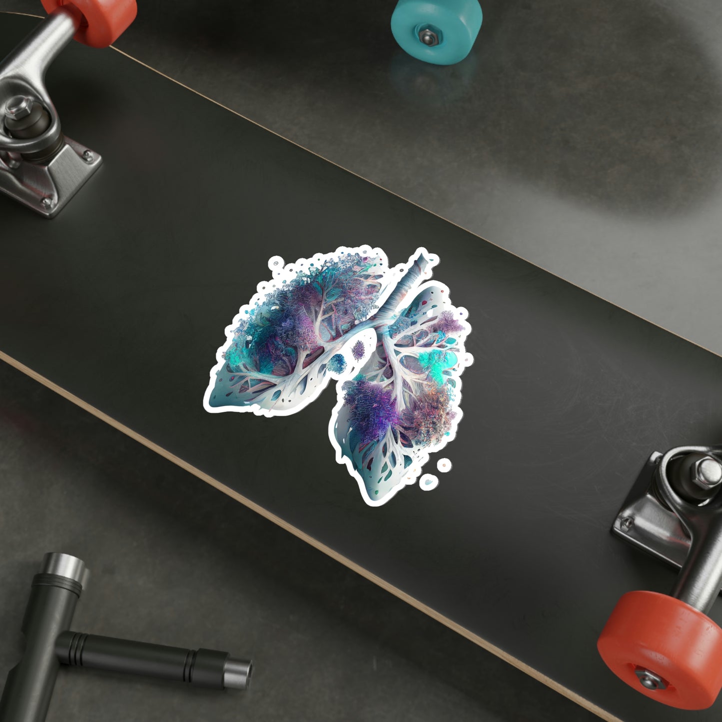 Alien Material Lungs Die-Cut Sticker
