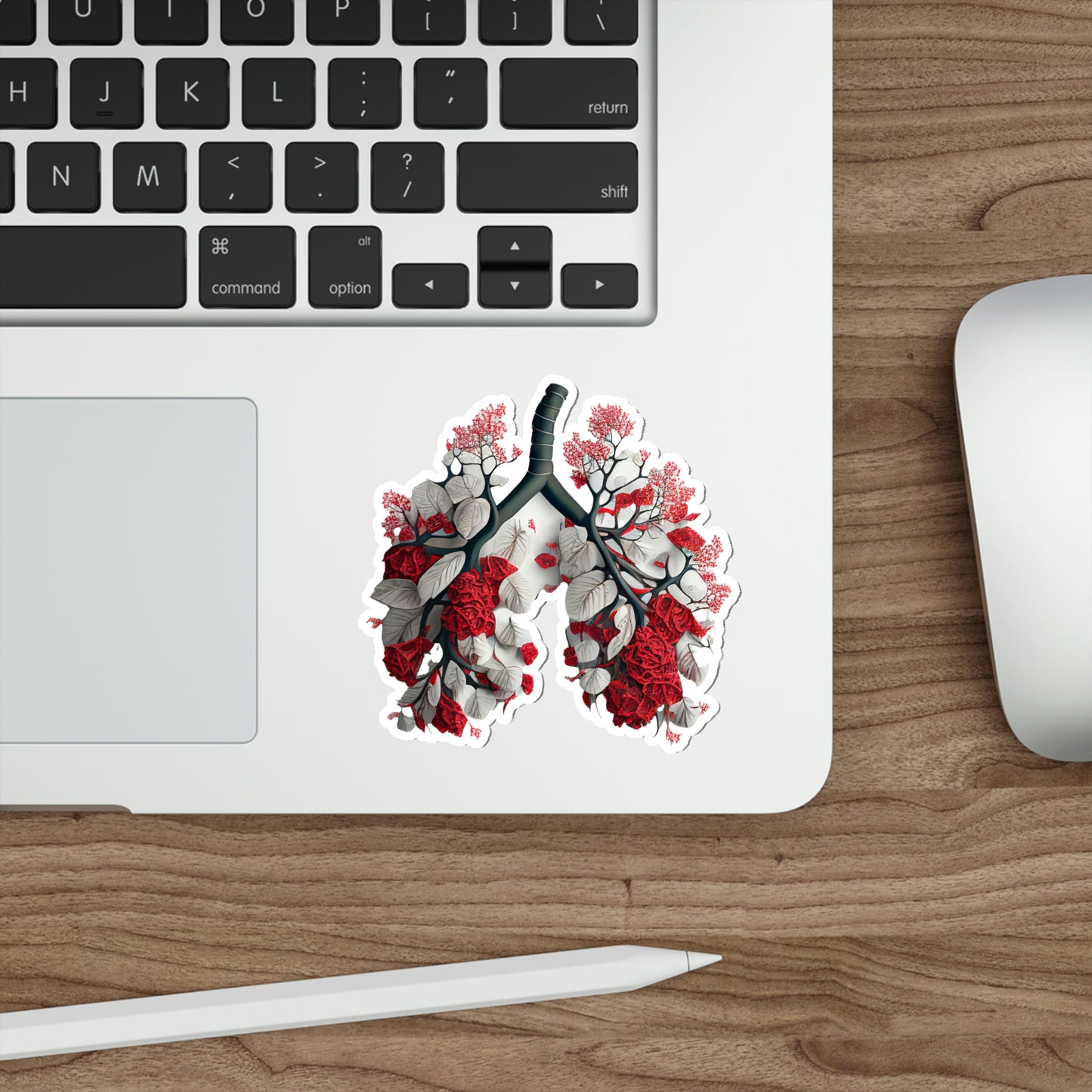 Rose Lungs Die-Cut Sticker