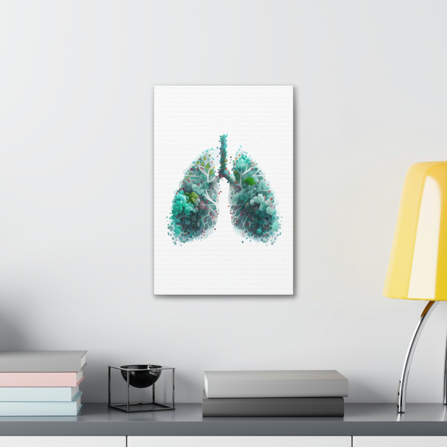 Aquatic Elements Human Lungs, ꓥVꓥ Generated - Polyester Canvas