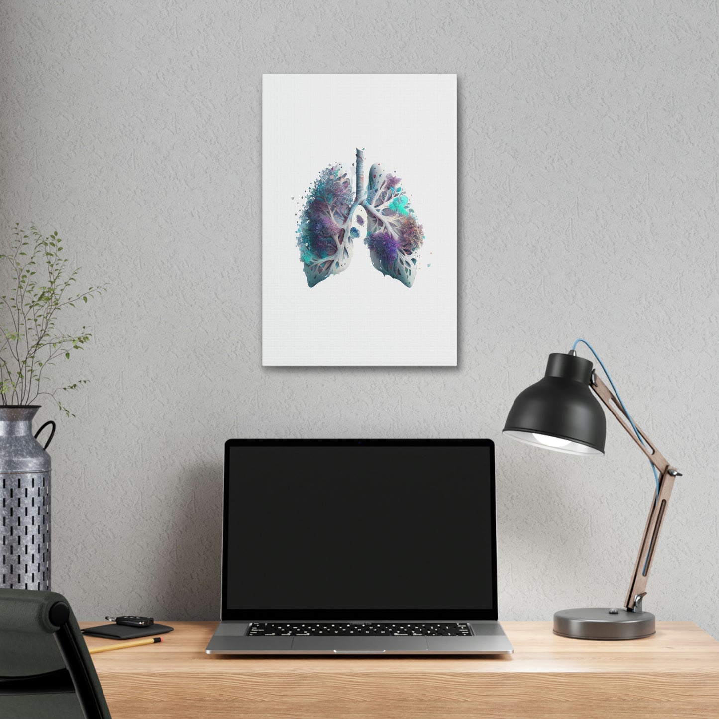 Alien Material Lungs, ꓥVꓥ Generated - Polyester Canvas