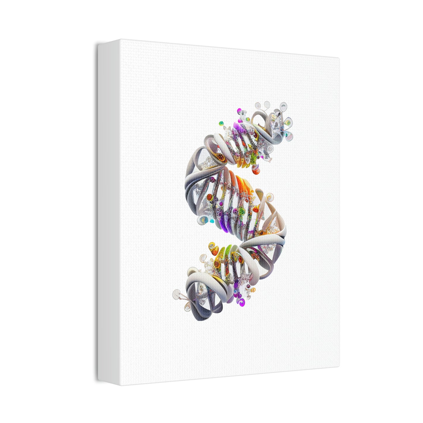 Alien Material Double Helix DNA, ꓥVꓥ Generated - Polyester Canvas