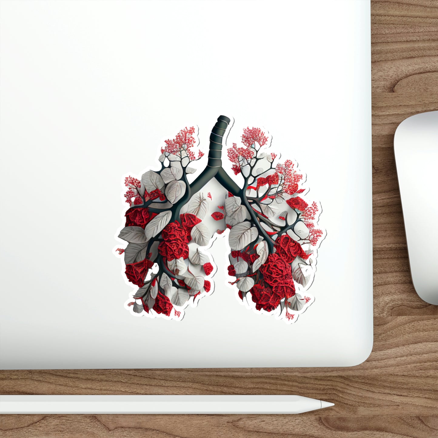 Rose Lungs Die-Cut Sticker