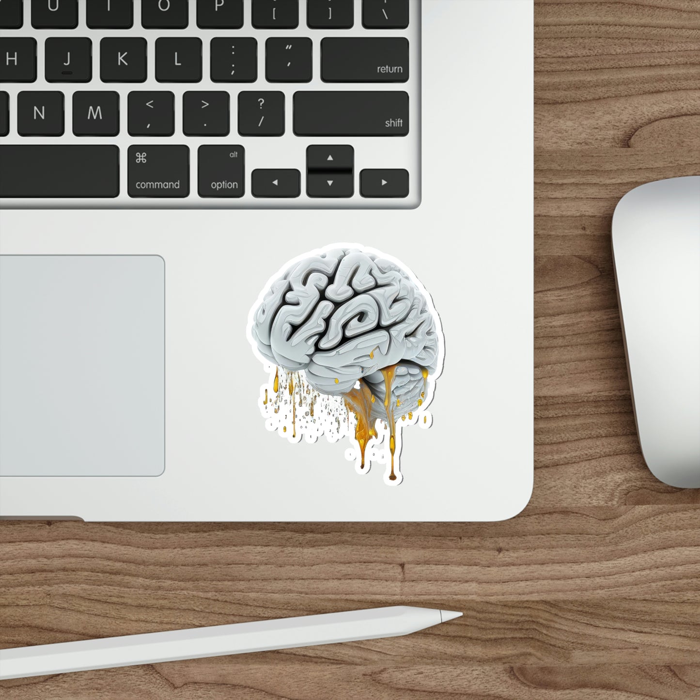 Digital Drip Brain Die-Cut Sticker