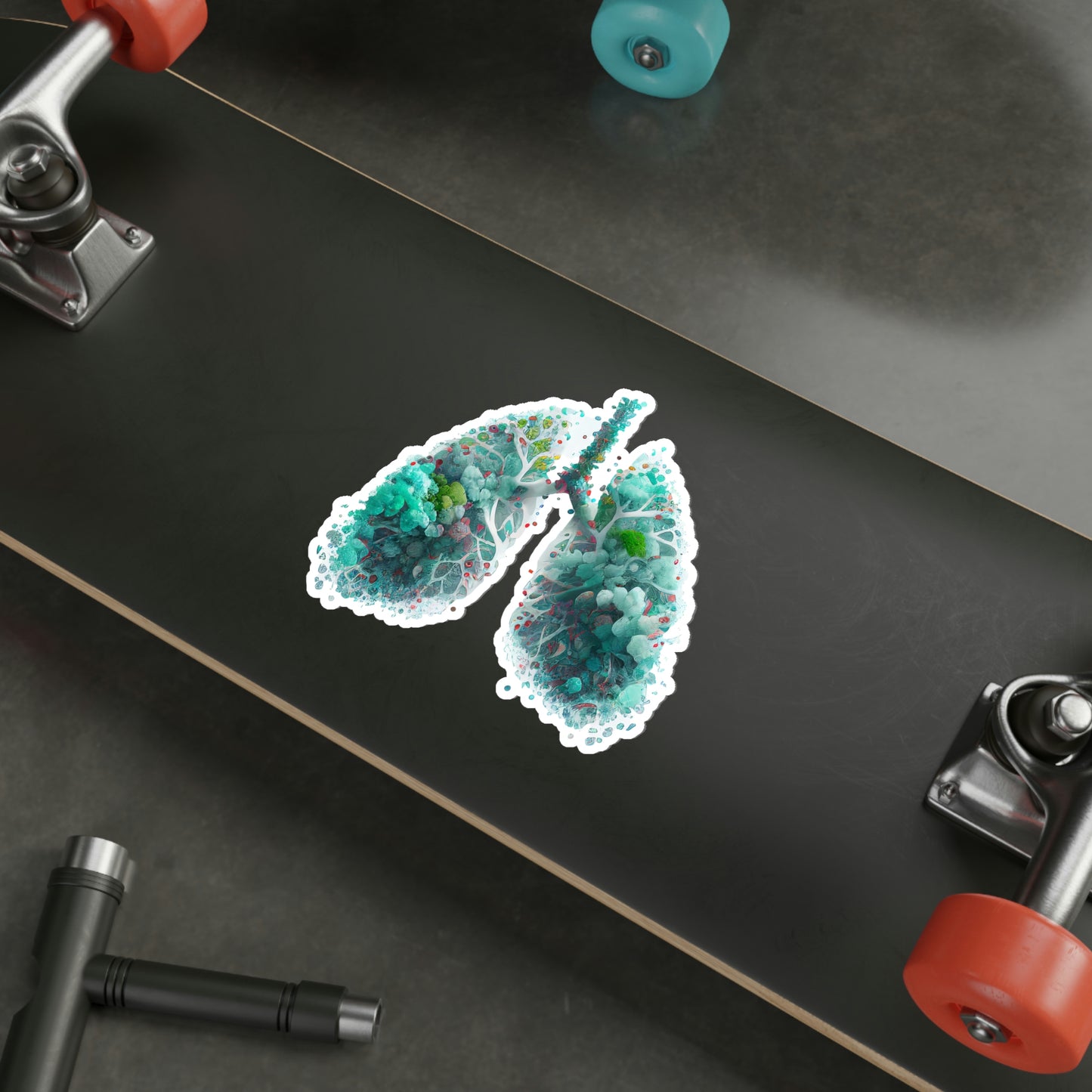 Aquatic Elements Lungs Die-Cut Sticker