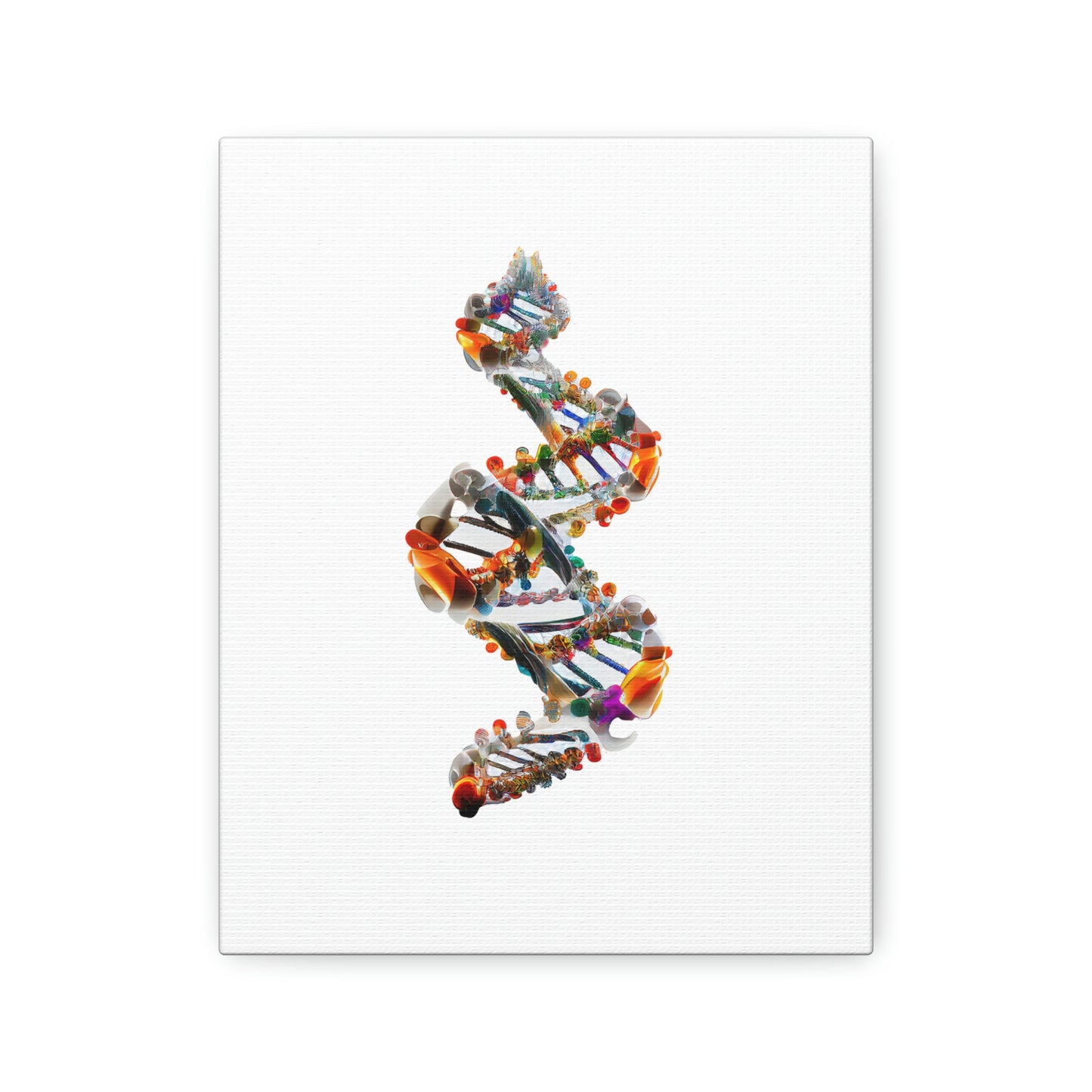 Quantum Double Helix DNA, ꓥVꓥ Generated - Polyester Canvas