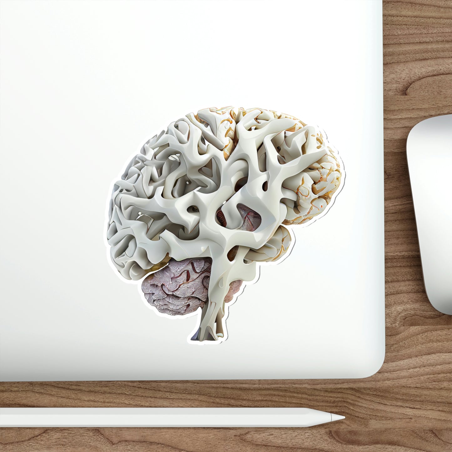 Alien Material Brain Die-Cut Sticker