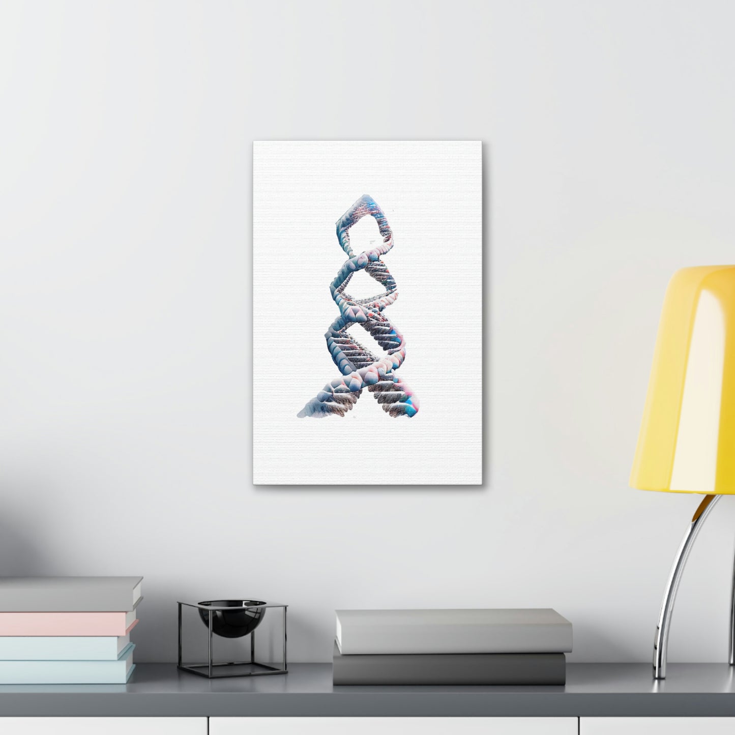 Snow Capped Mountains DNA, ꓥVꓥ Generated - Polyester Canvas