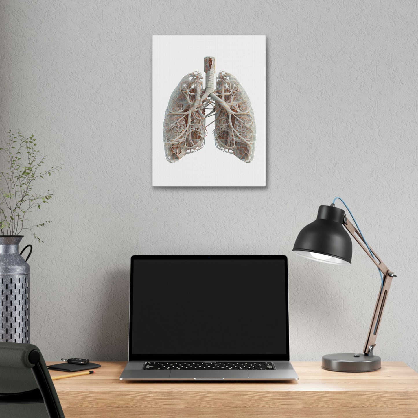 Engineering Plans Lungs, ꓥVꓥ Generated - Polyester Canvas