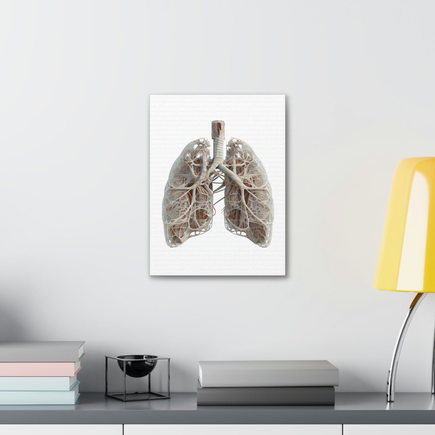 Engineering Plans Lungs, ꓥVꓥ Generated - Polyester Canvas