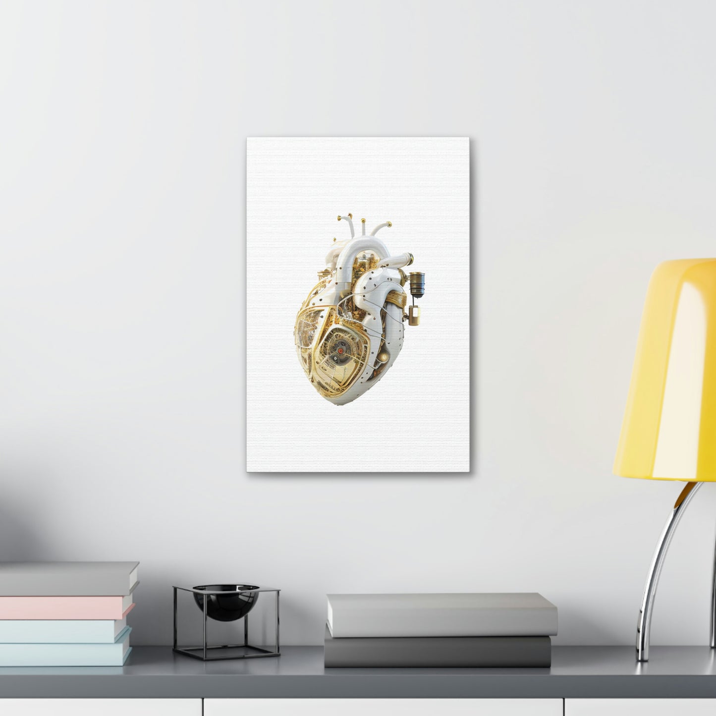 Bio Mechanical Heart, ꓥVꓥ Generated - Polyester Canvas