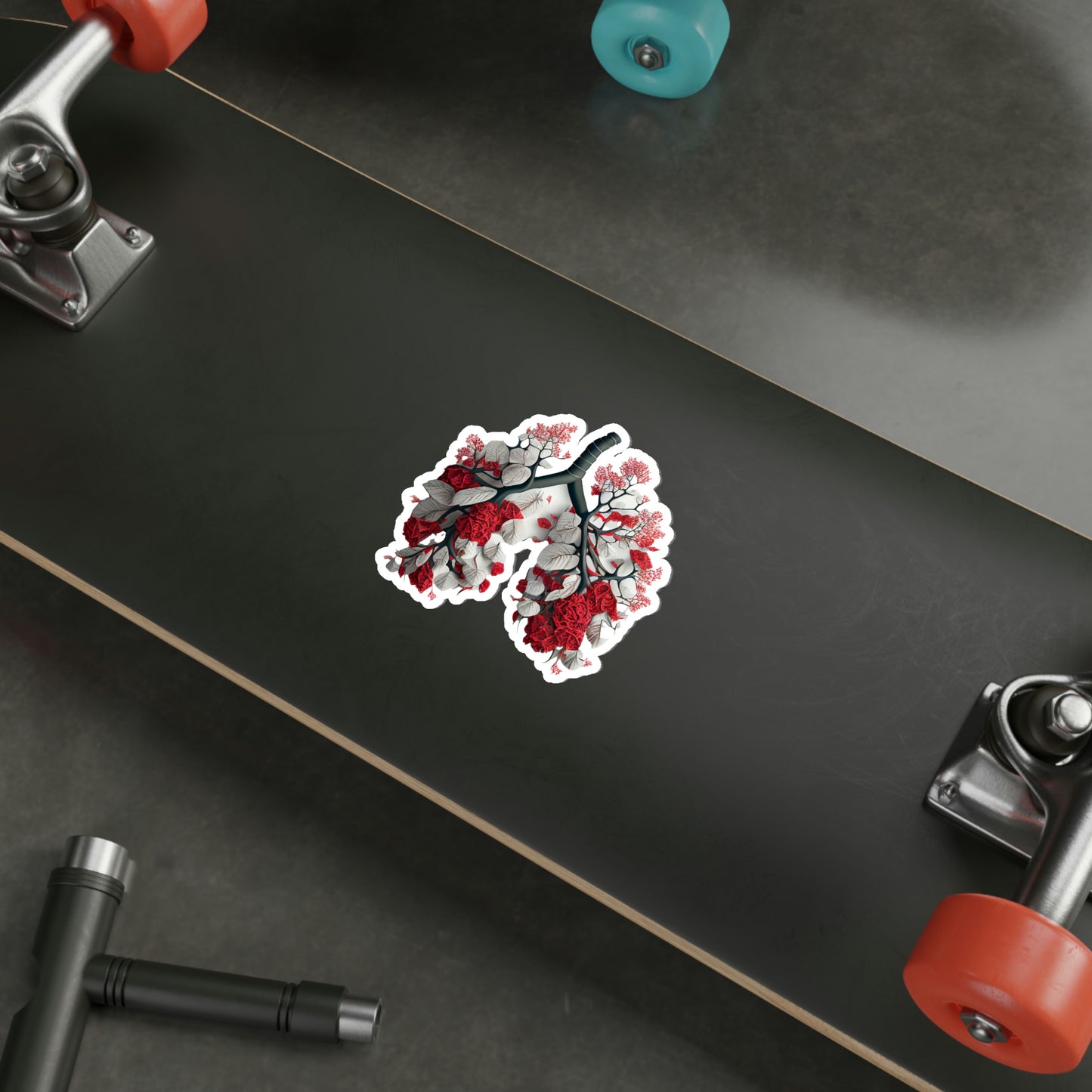Rose Lungs Die-Cut Sticker