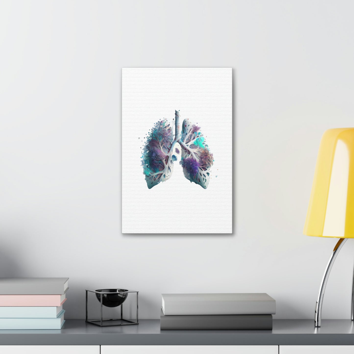 Alien Material Lungs, ꓥVꓥ Generated - Polyester Canvas