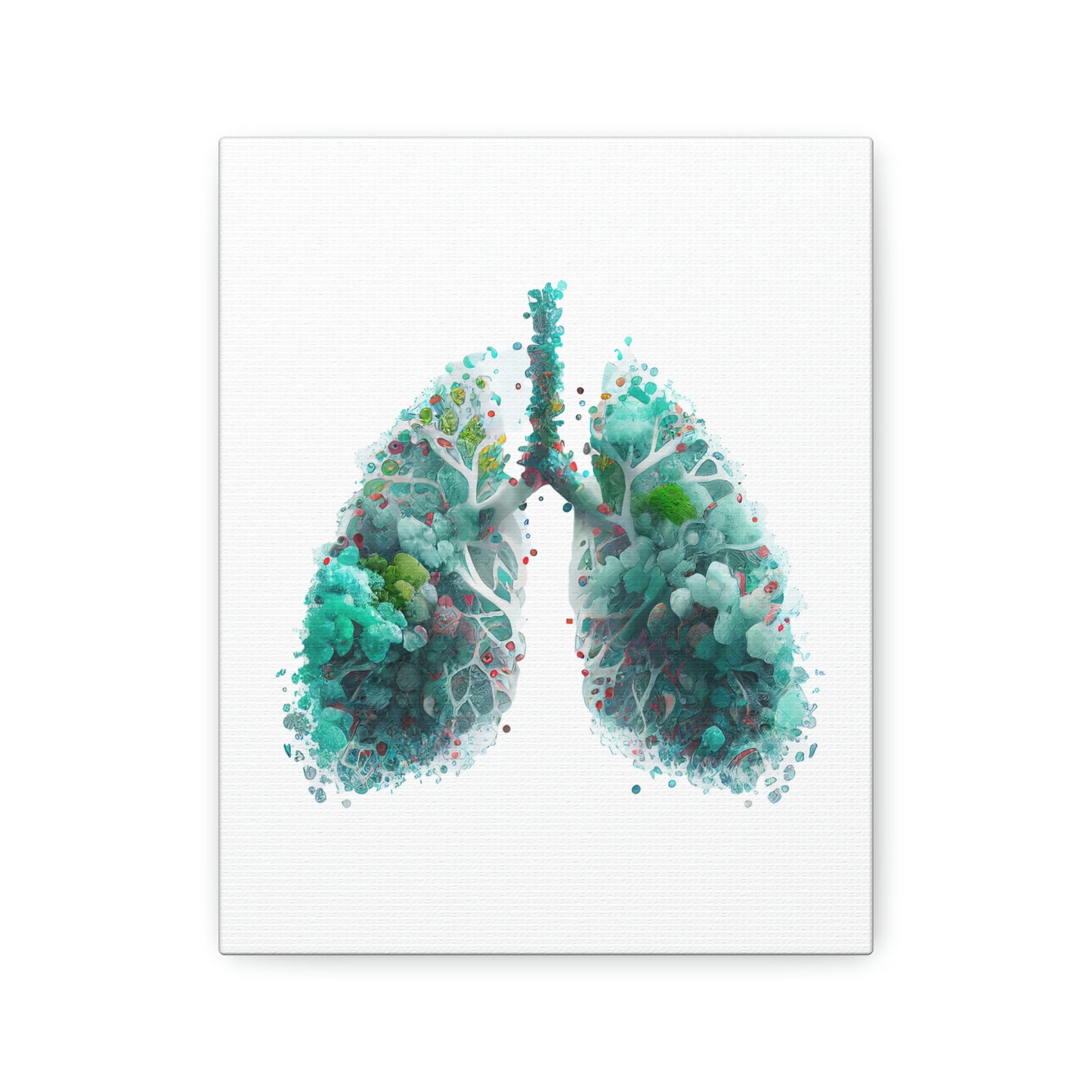 Aquatic Elements Human Lungs, ꓥVꓥ Generated - Polyester Canvas