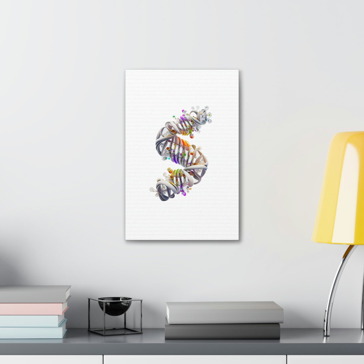 Alien Material Double Helix DNA, ꓥVꓥ Generated - Polyester Canvas