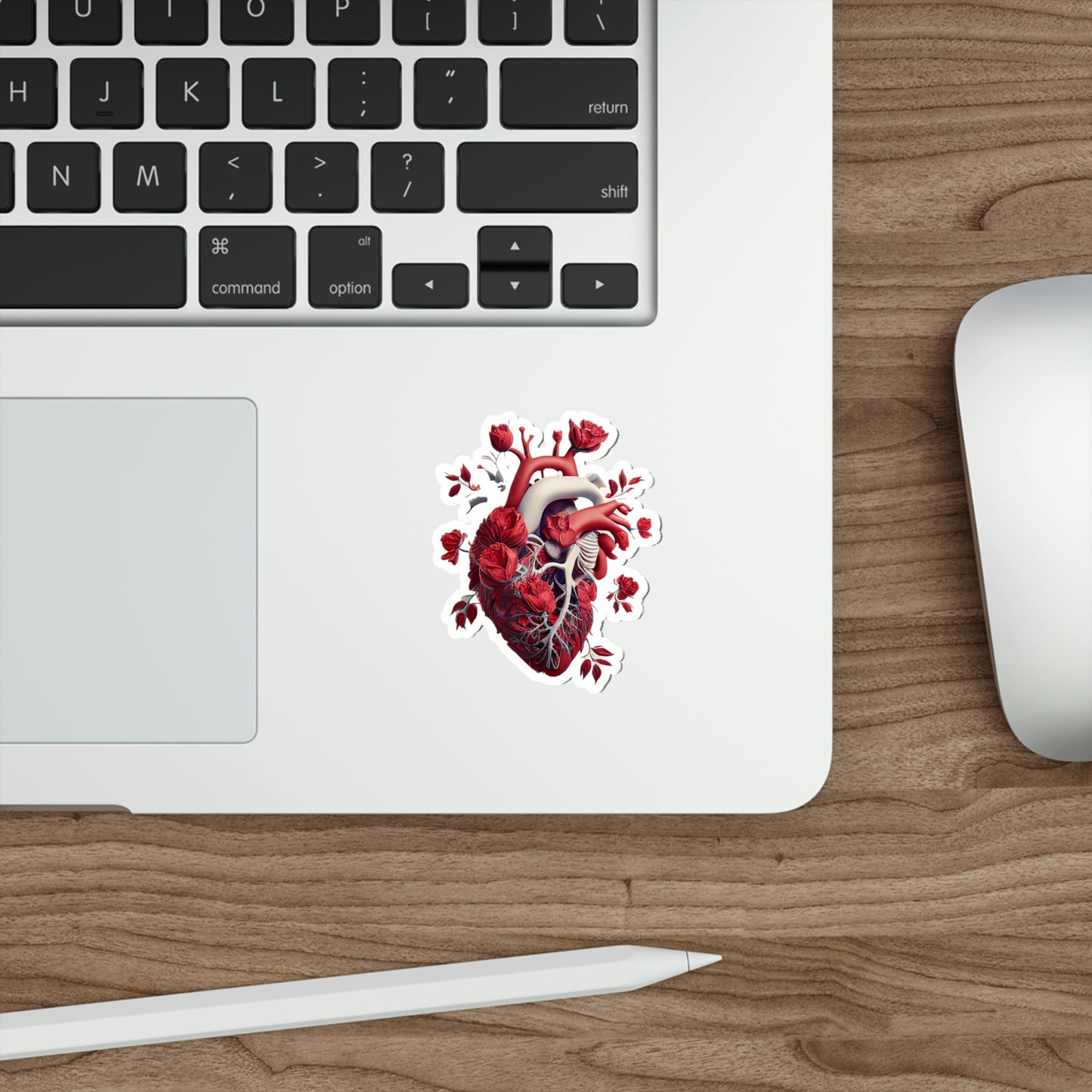 Rose Heart Die-Cut Sticker