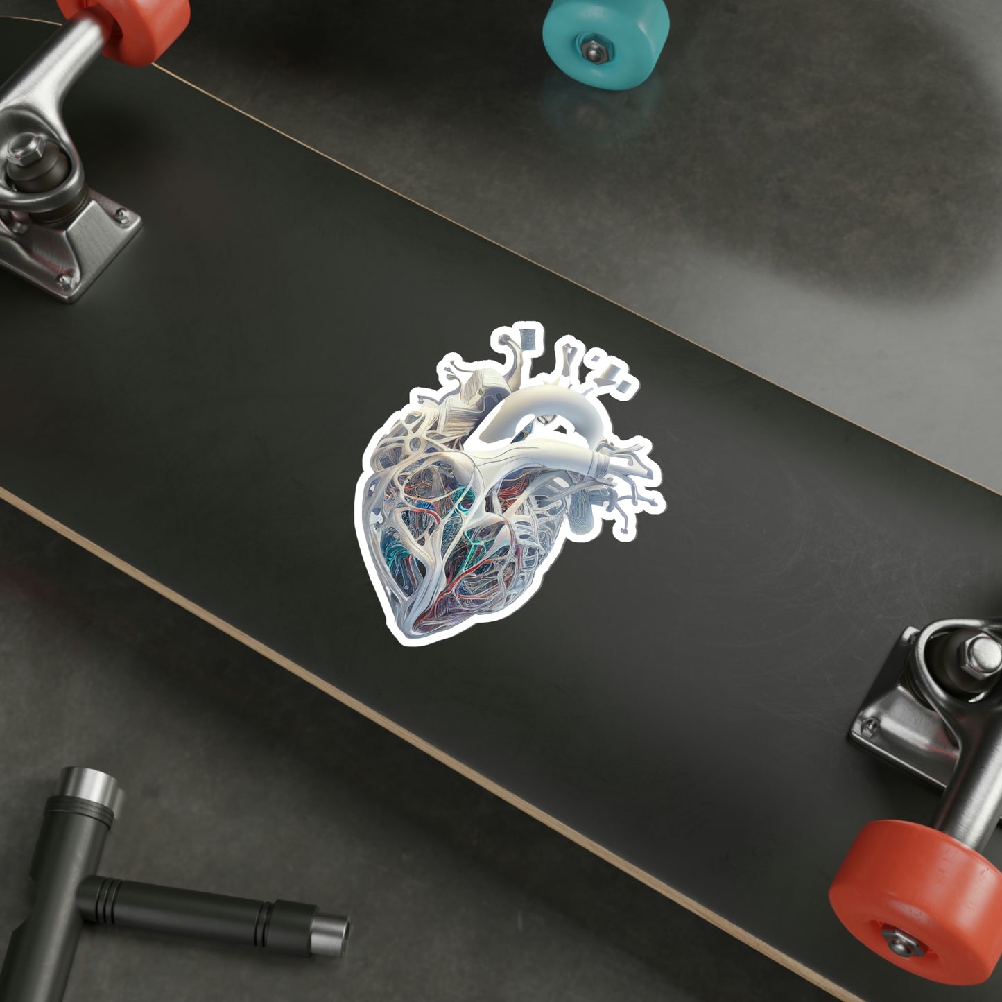 Alien Material Heart Die-Cut Sticker