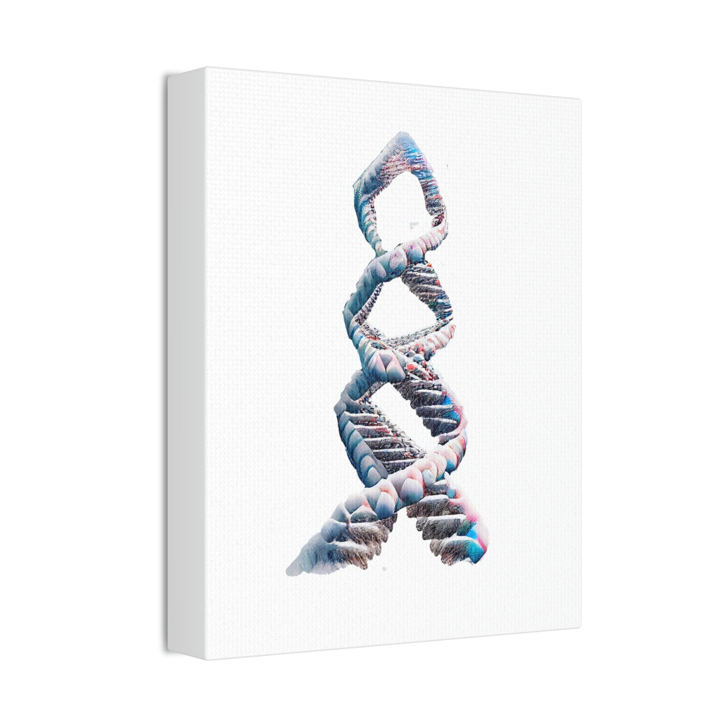 Snow Capped Mountains DNA, ꓥVꓥ Generated - Polyester Canvas