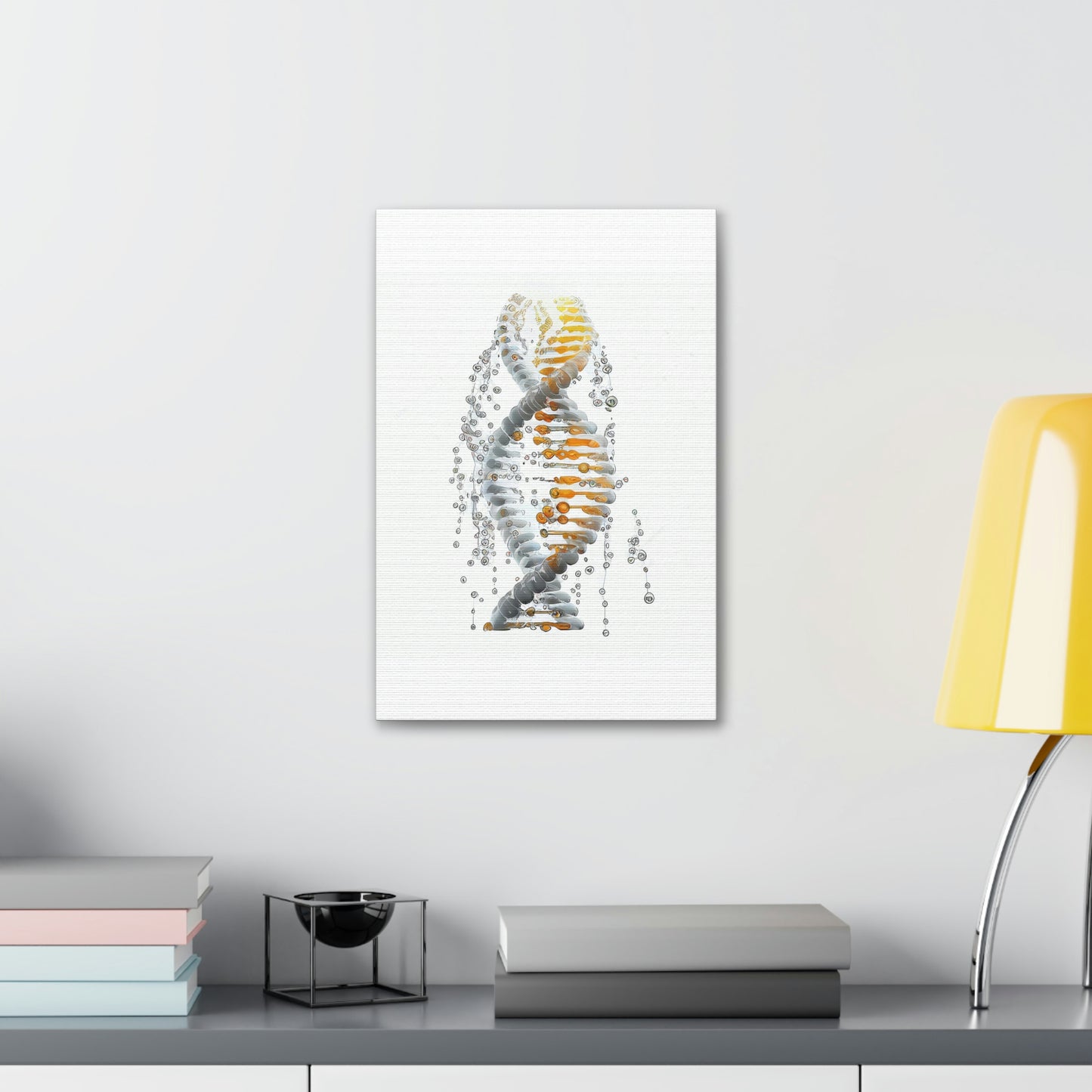 Digital Drip Double Helix DNA, ꓥVꓥ Generated - Polyester Canvas