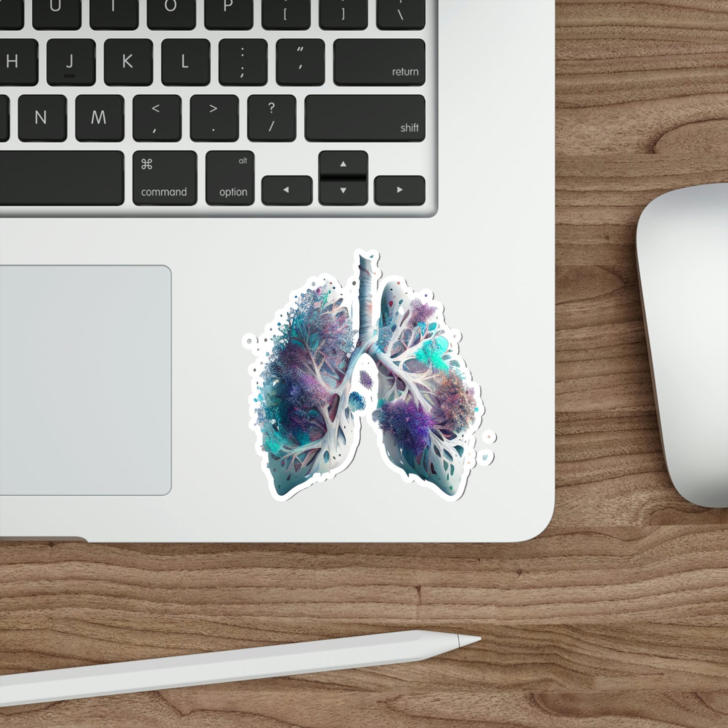 Alien Material Lungs Die-Cut Sticker