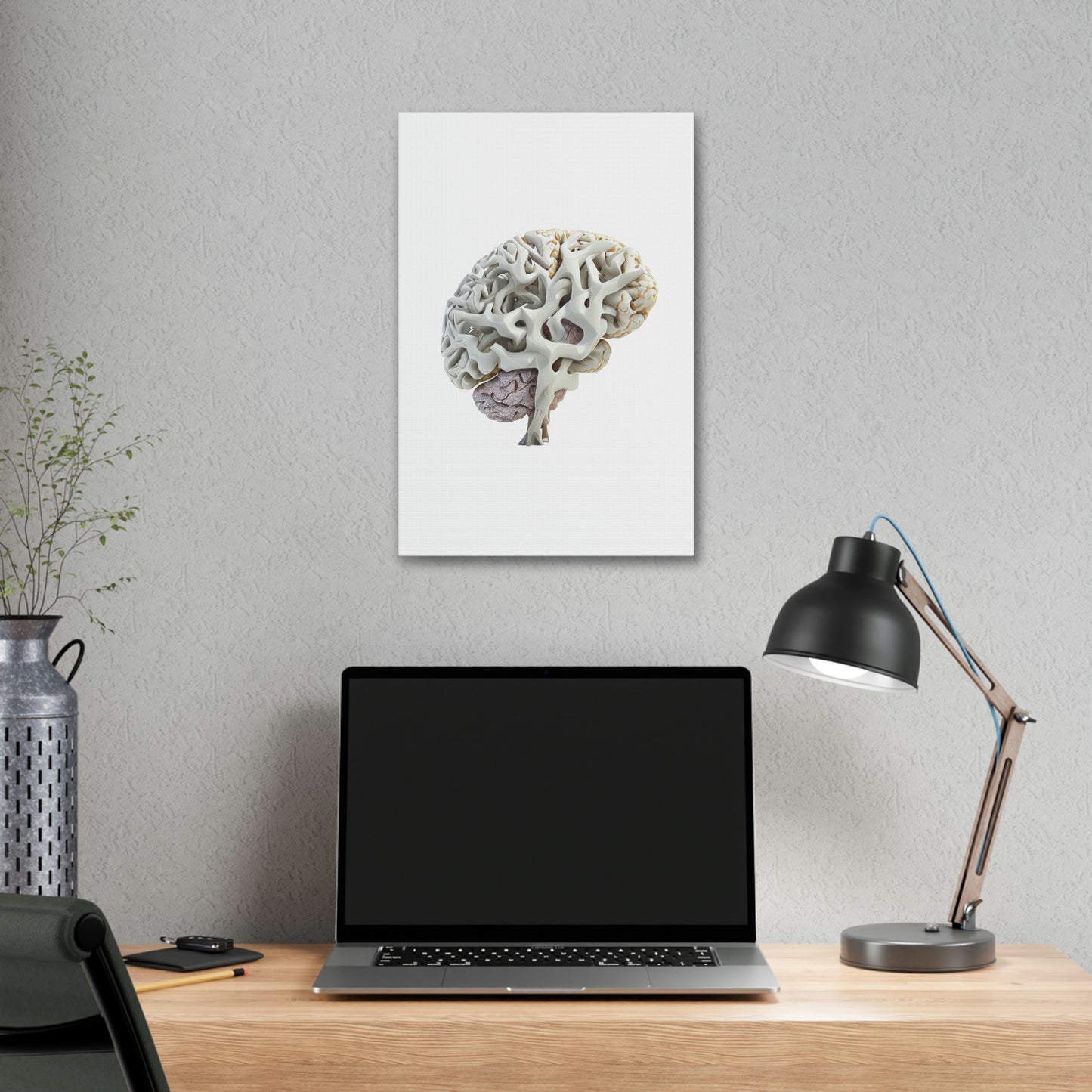 Alien Material Brain, ꓥVꓥ Generated - Polyester Canvas