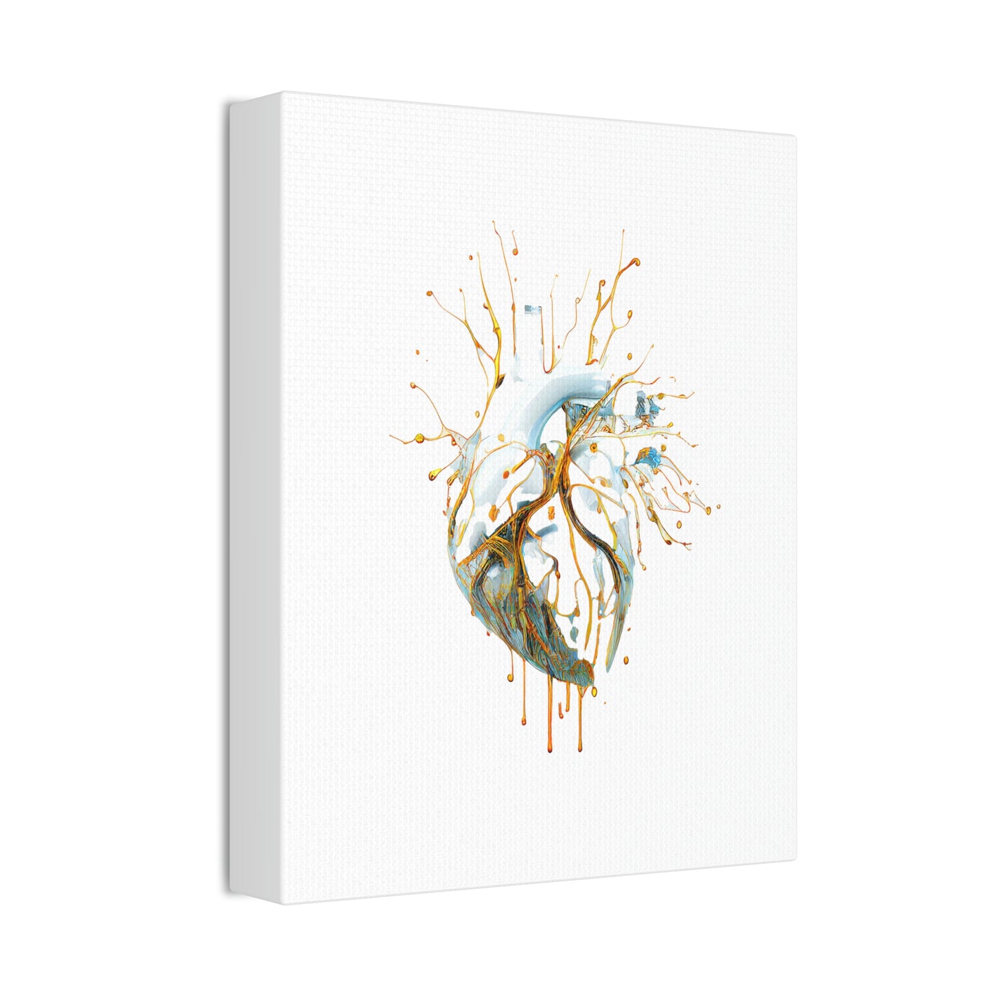 Digital Drip Heart, ꓥVꓥ Generated - Polyester Canvas