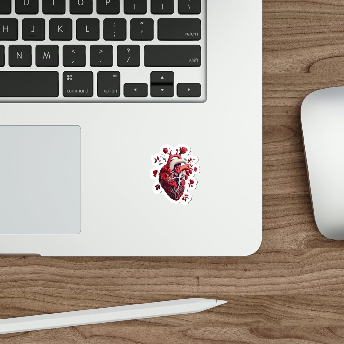Rose Heart Die-Cut Sticker